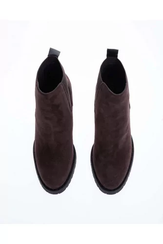 Beattle - Split leather low boots with elastics 85