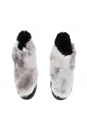 Achat Fur and calf leather low boots - Jacques-loup