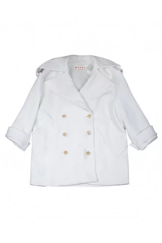 Manteau en laine oversize avec double boutonnage