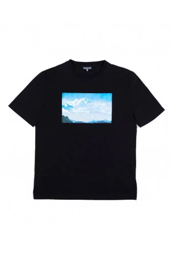 T-Shirt Lanvin noir imprimé "paysage"