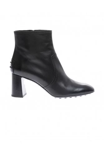 Calf leather low boots with squared tip 60