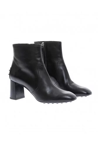 Calf leather low boots with squared tip 60