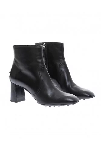 Boot bt carré zipé côté Noir tal.60 large Tod's Femme