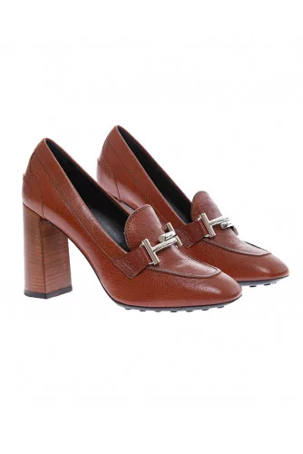 Mocassins Double "T" cognac Tal.95 Tod's Femme