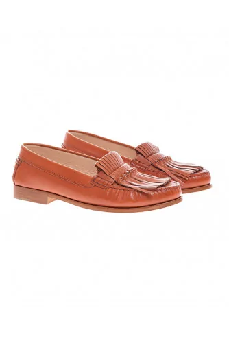 Mocassins avec frange fine Cognac Tod's fmme