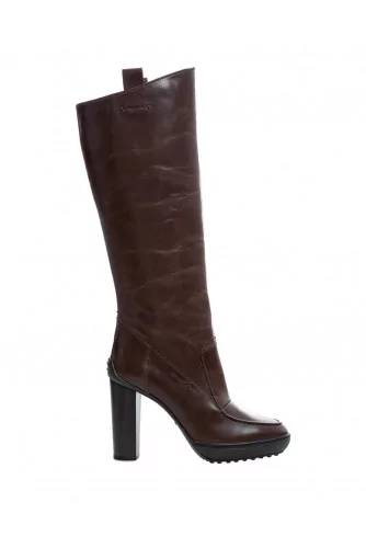 Patina calf leather high boots 100