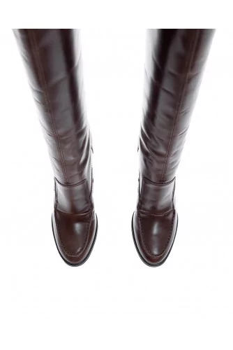 Patina calf leather high boots 100