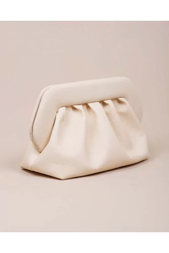 Achat XL Clutch bag with reused grain-embossed leather and shoulder strap - Jacques-loup