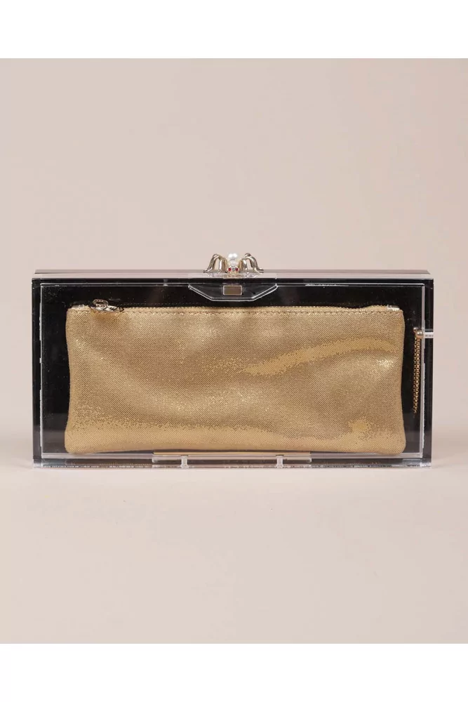 Perspex of Charlotte Olympia - Transparent and black plexi clutch bag ...