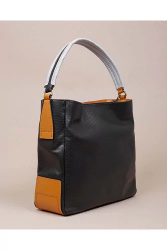 Natural leather bag shoulder handle