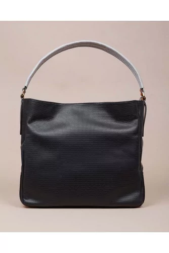 Natural leather bag shoulder handle