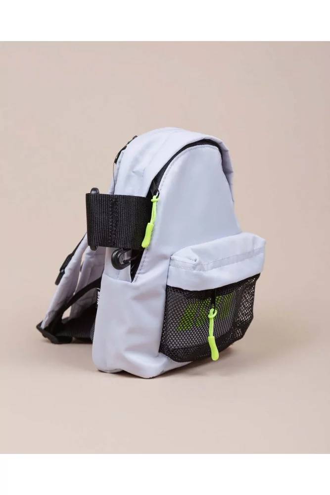 MSGM - Sac-à-dos en tissu et filet mini avec zip - jaune