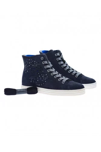 Suede hi-top sneakers