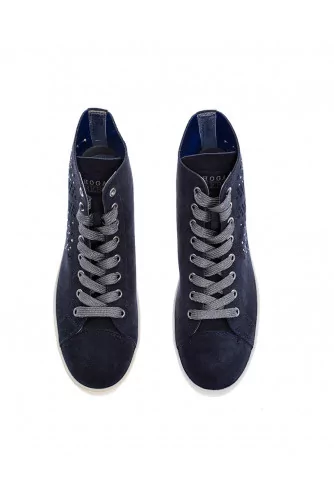 Suede hi-top sneakers