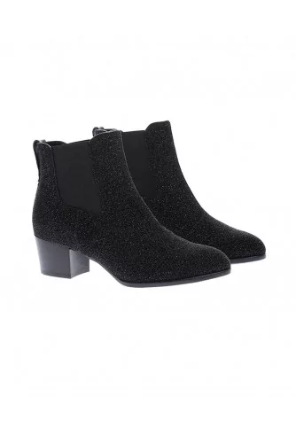 Achat Split leather low boots with pearls - Jacques-loup