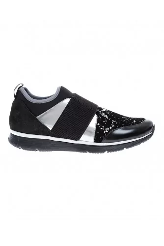 Tradi 2015 - Calf leather sneakers with glittery tissue