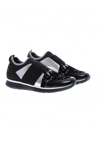 Tradi 2015 - Calf leather sneakers with glittery tissue