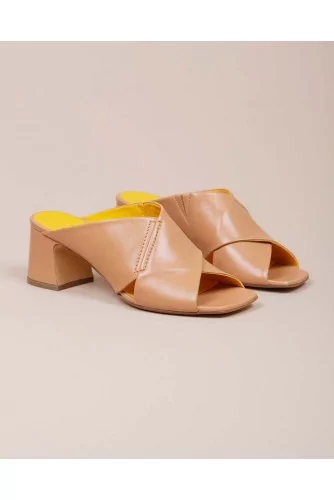 Achat Nappa leather mules with two large straps 55 - Jacques-loup