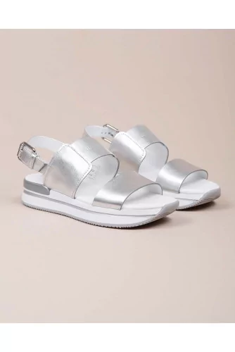 Achat 222 - Calf leather sandals with large straps - Jacques-loup