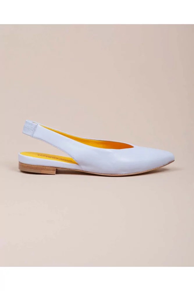 Mara Bini - Découpé en cuir nappa bout pointu 20 36 bleu