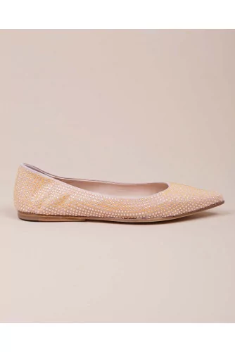 Achat Suede ballerinas covered with sparkling stones - Jacques-loup