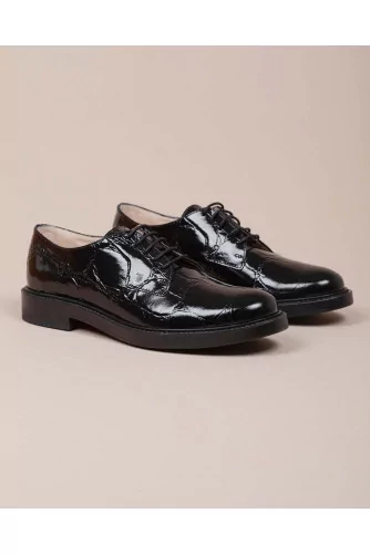 Achat Calf leather derby shoes crocodile print 25 - Jacques-loup
