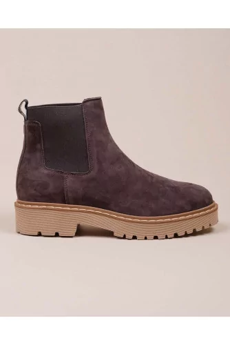 Chelsea - Bottines en croûte de cuir avec élastiques 30