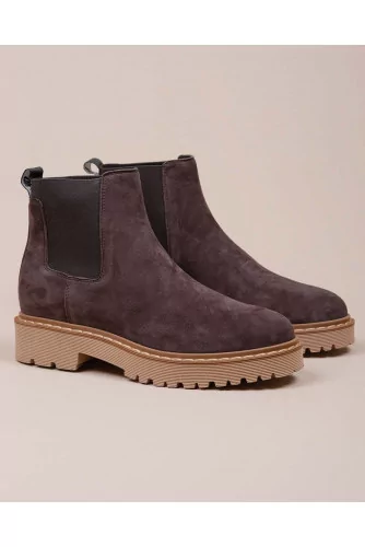 Chelsea - Split leather boots with elastics 30