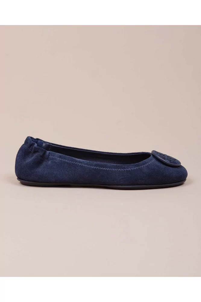 Mini Travel - Natural leather ballerinas with logo