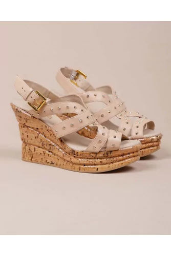 Achat Platform heel sandals with patent cork - Jacques-loup