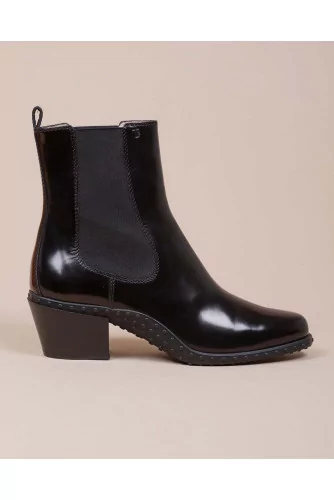 Beattle Western - Leather boots with iconic pebble rubber sole 50