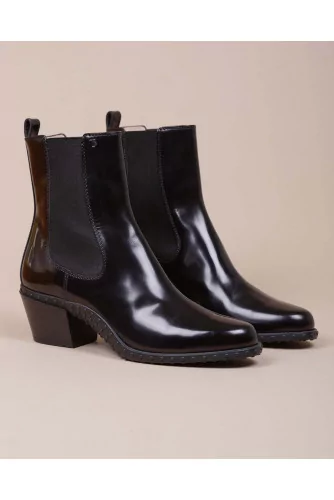Beattle Western - Leather boots with iconic pebble rubber sole 50