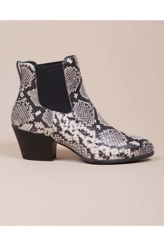 Texano - Bottines en cuir avec imprimé python 45