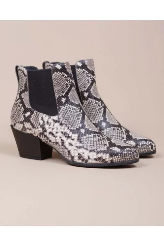 Texano - Bottines en cuir avec imprimé python 45