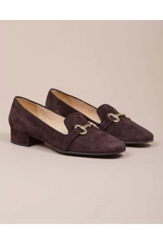 Mocassins en suede mors or clair 25