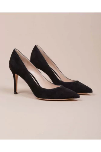 Suede pumps point-toe 85