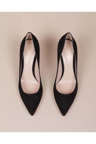 Suede pumps point-toe 85