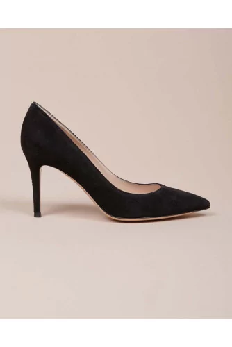 Suede pumps point-toe 85