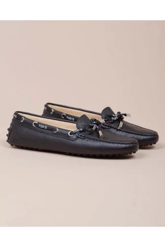 Lacetto Gomini - Grained leather moccasins with laces