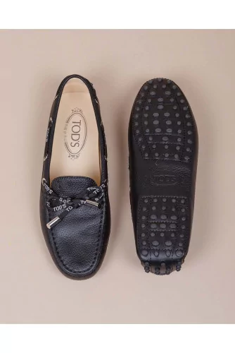 Lacetto Gomini - Grained leather moccasins with laces