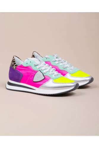 Tropez X - Leather and nylon sneakers with vivid colors