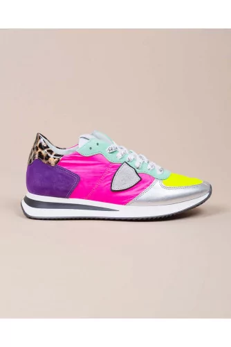 Tropez X - Leather and nylon sneakers with vivid colors