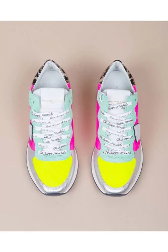 Tropez X - Leather and nylon sneakers with vivid colors