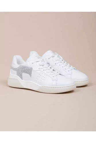 Cassetta Leggera - Calf leather sneakers with metallic detail 35