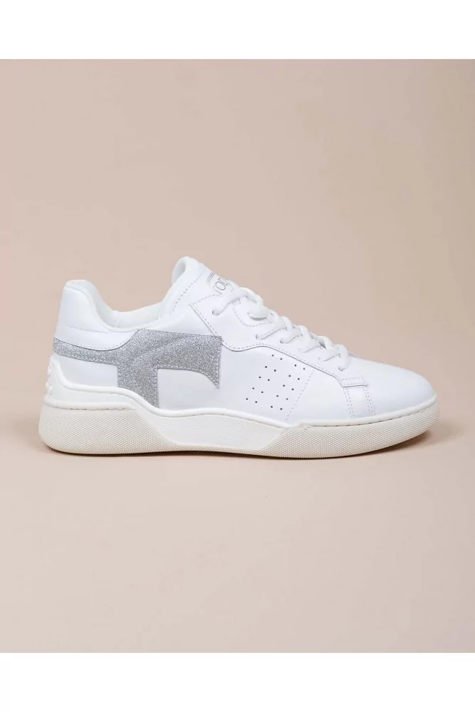 Cassetta Leggera - Calf leather sneakers with metallic detail 35