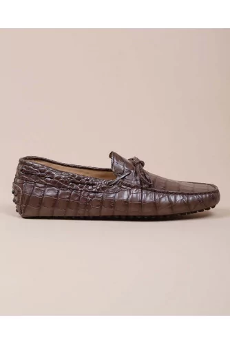 Achat Brown moccasins with crocodile print - Jacques-loup