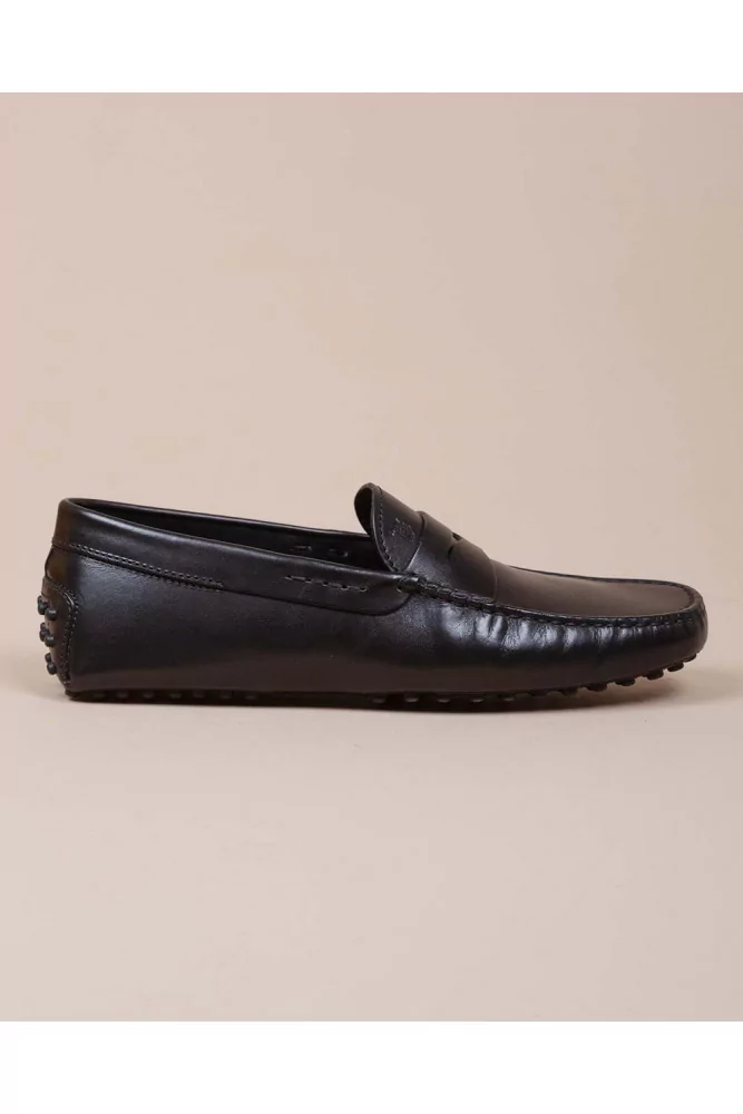 Mocassins en cuir de veau souple avec picots en gomme