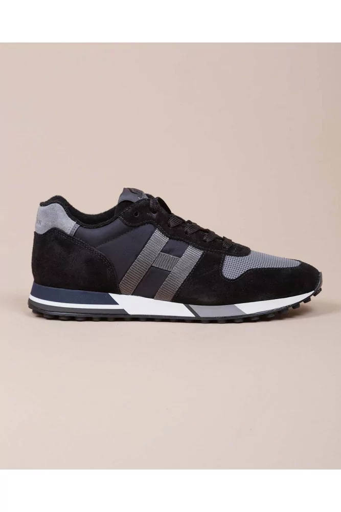 Hogan - Running H86 - Baskets en cuir avec crampons en gomme 6 noir