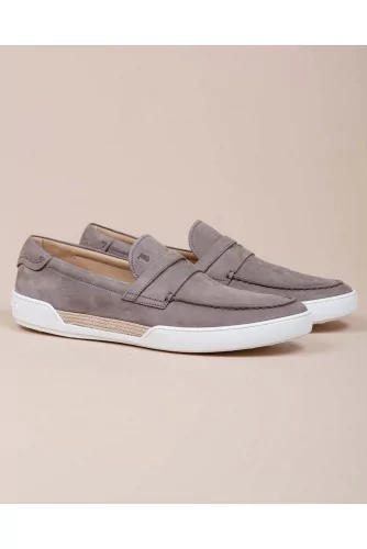 Achat Riviera - Nubuck moccasins with overstitched penny strap - Jacques-loup