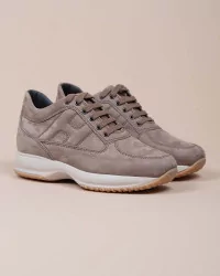 Interactive - Nubuck sneakers with stitched and padded H